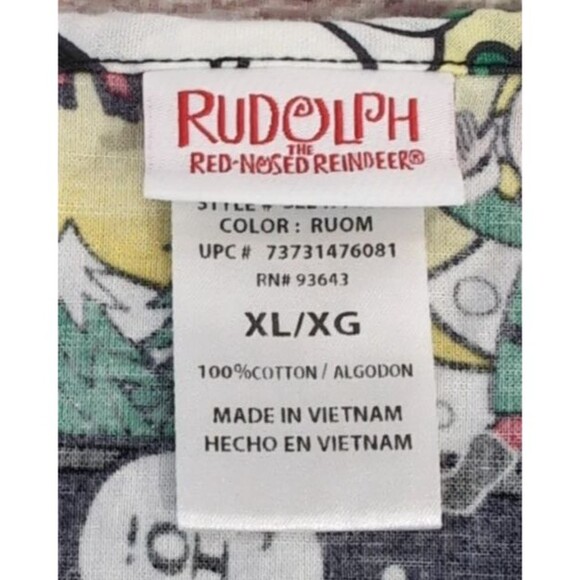 Women's Christmas Scrub Top Size XL Rudolph the Red-Nosed Reindeer Classic - Picture 3 of 16